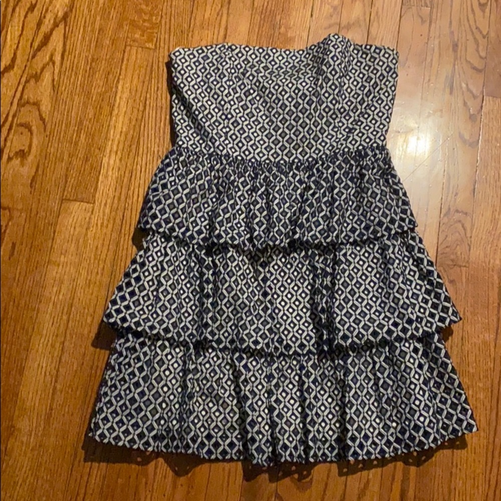 White House Black Market Navy and White dress